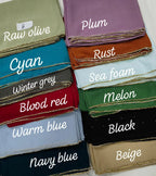 Rhinestone Gold Zipper Chiffon Hijab