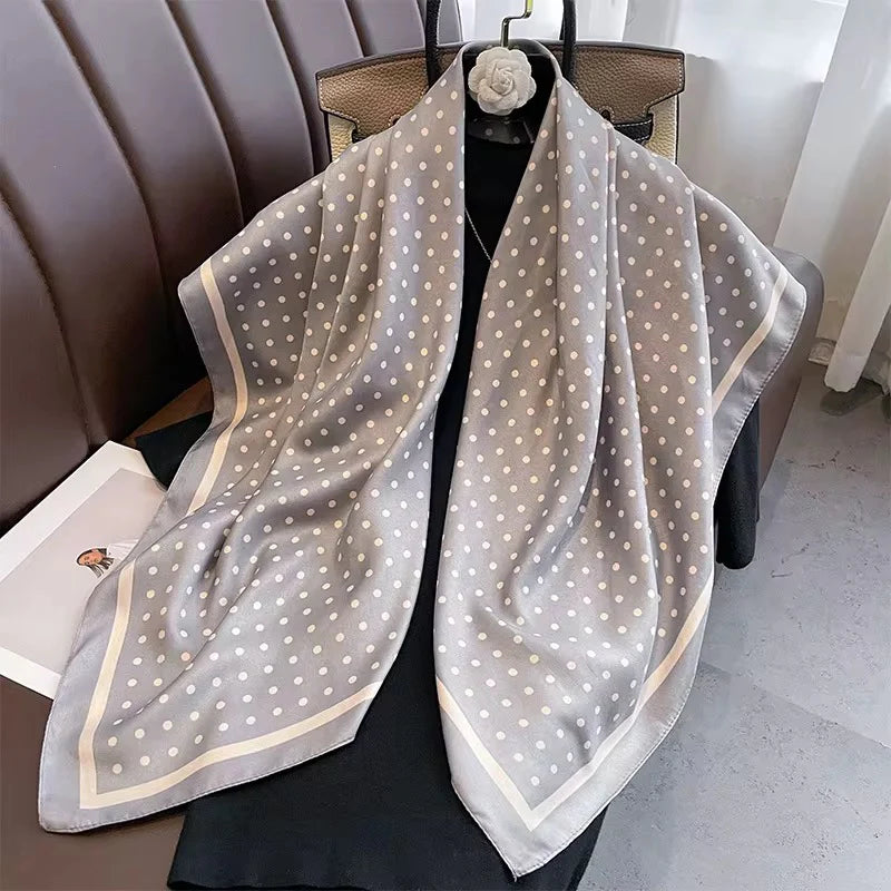 Polka Dots Printed Square Scarf