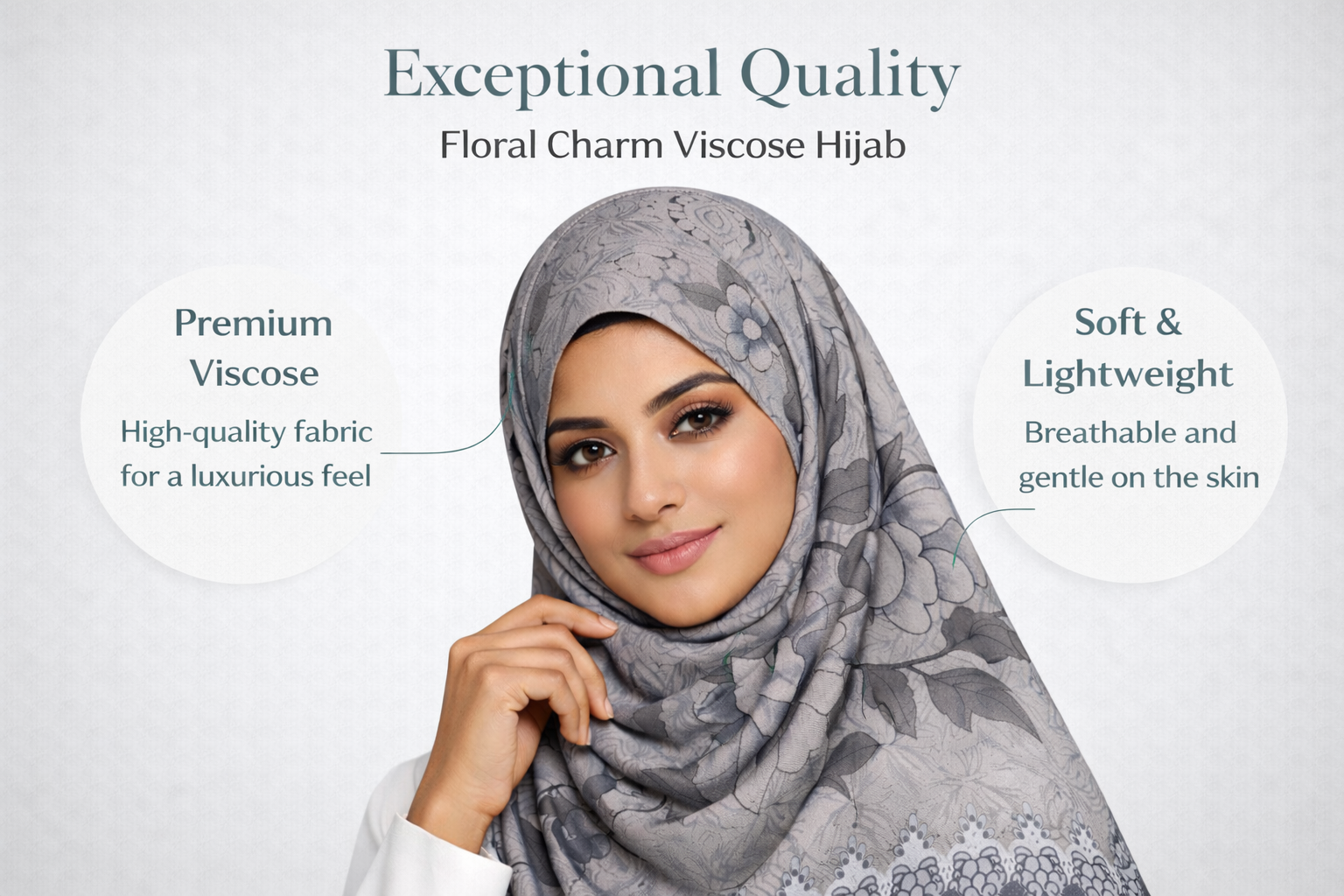 Siya Viscose Floral Print Hijab