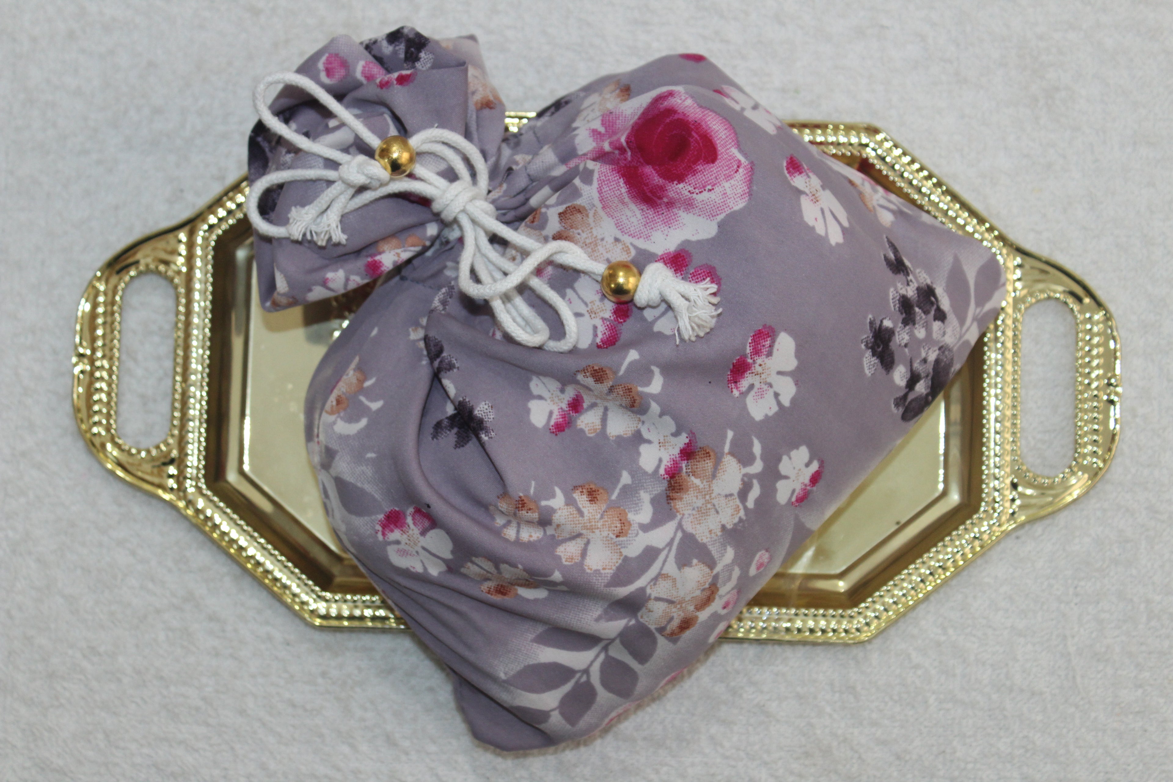 rayon cotton floral salah dress with elastic sleeve