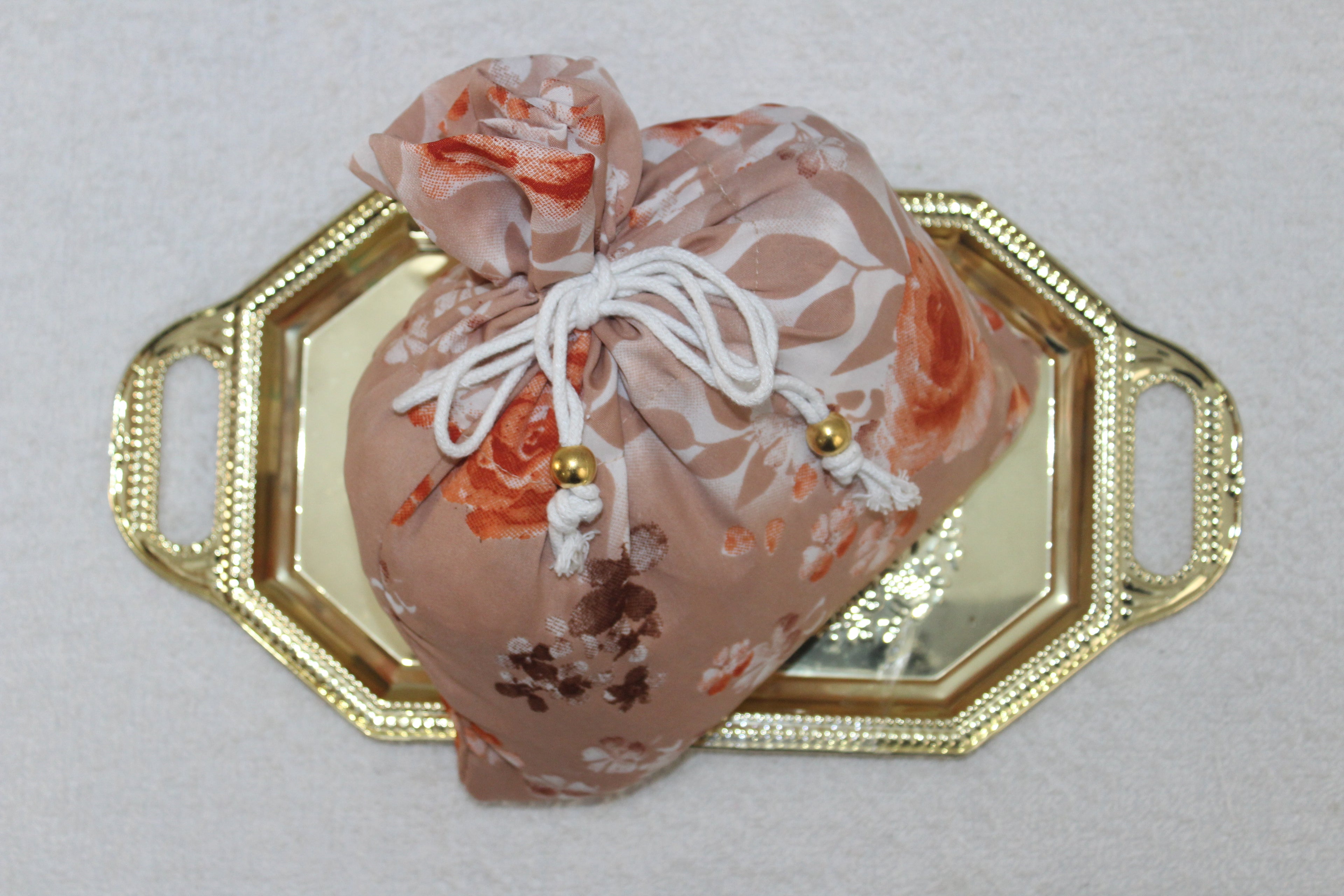 Rayon cotton floral salah dress with elastic sleeve