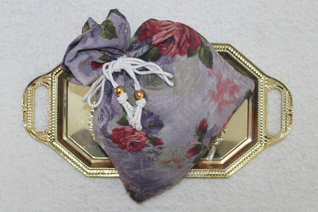 Rayon cotton floral salah dress with elastic sleeve