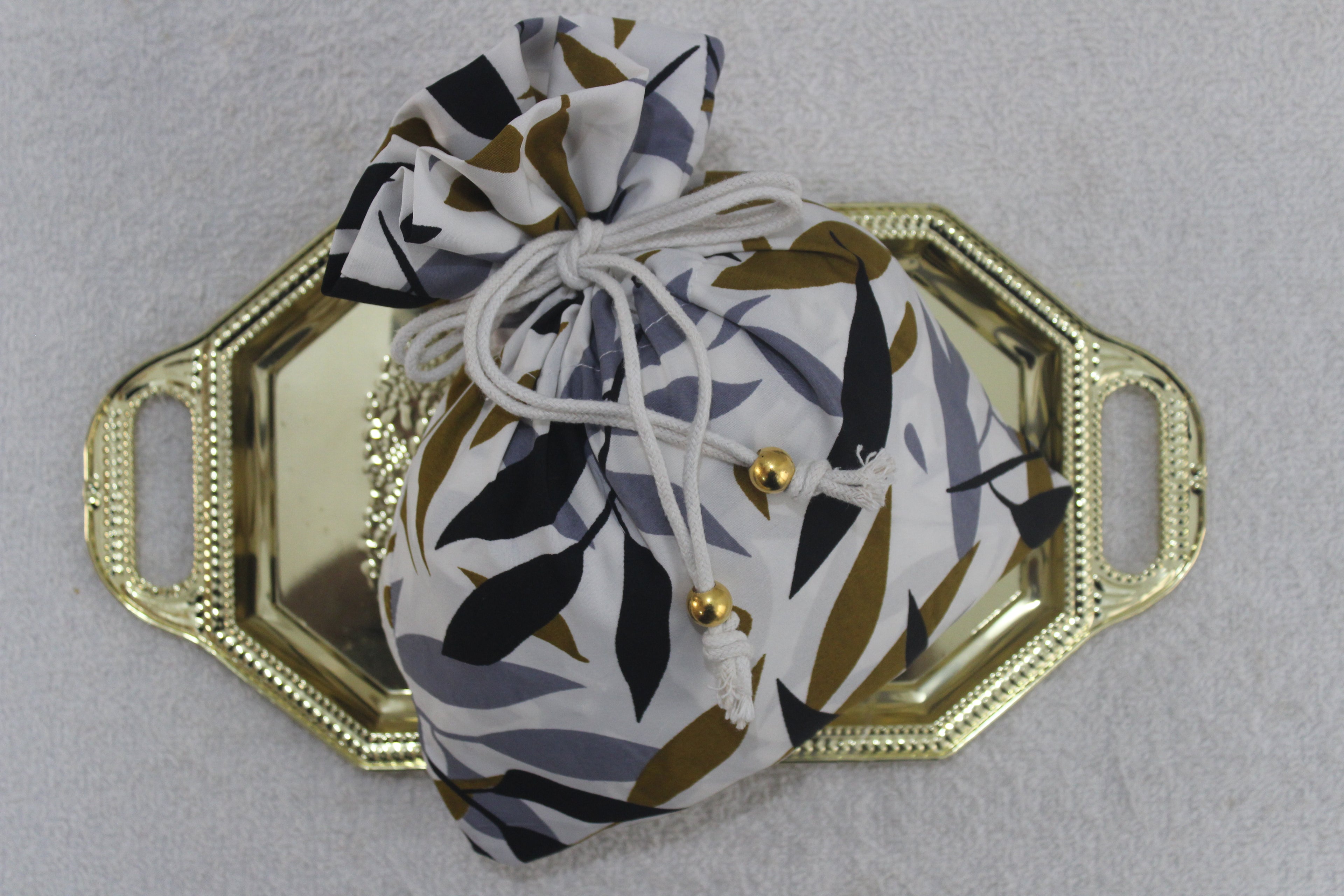 Rayon cotton floral salah dress with elastic sleeve