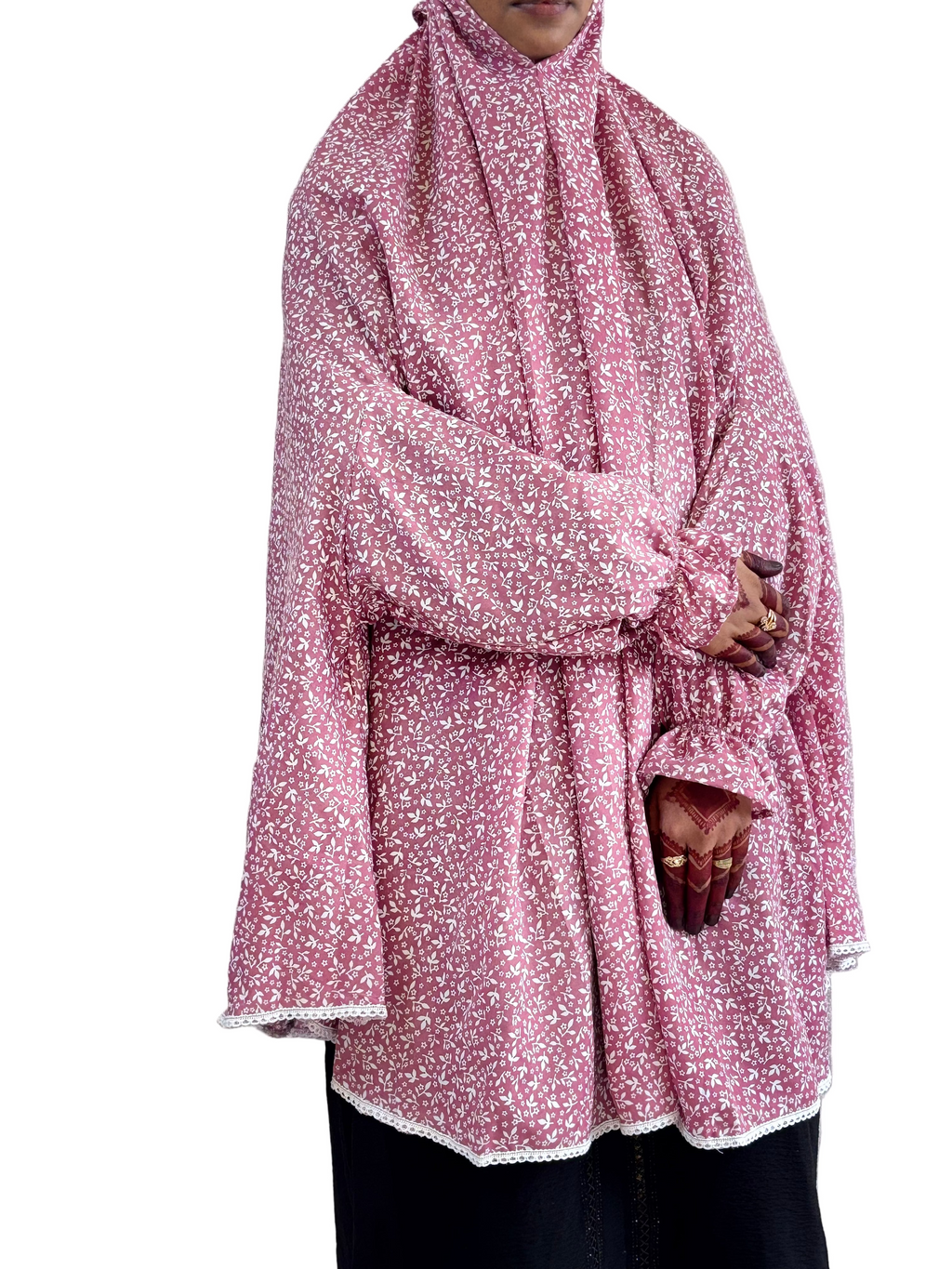 “Graceful Floral Salah Dress”