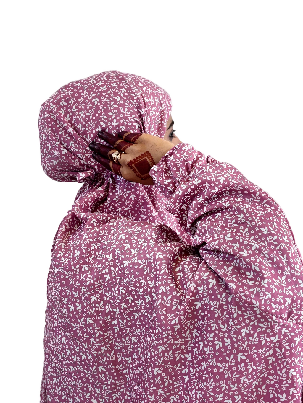 “Graceful Floral Salah Dress”