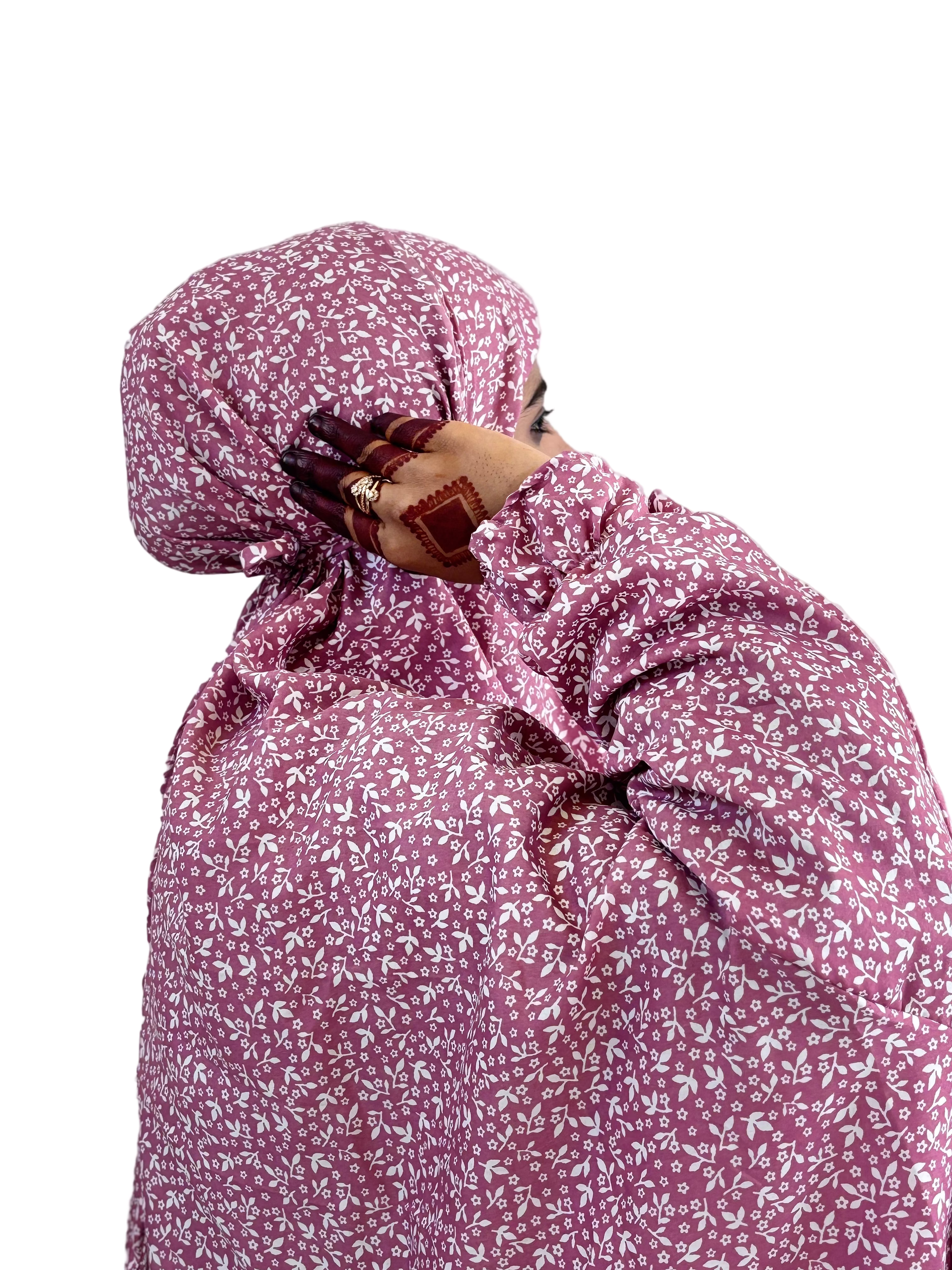 “Graceful Floral Salah Dress”