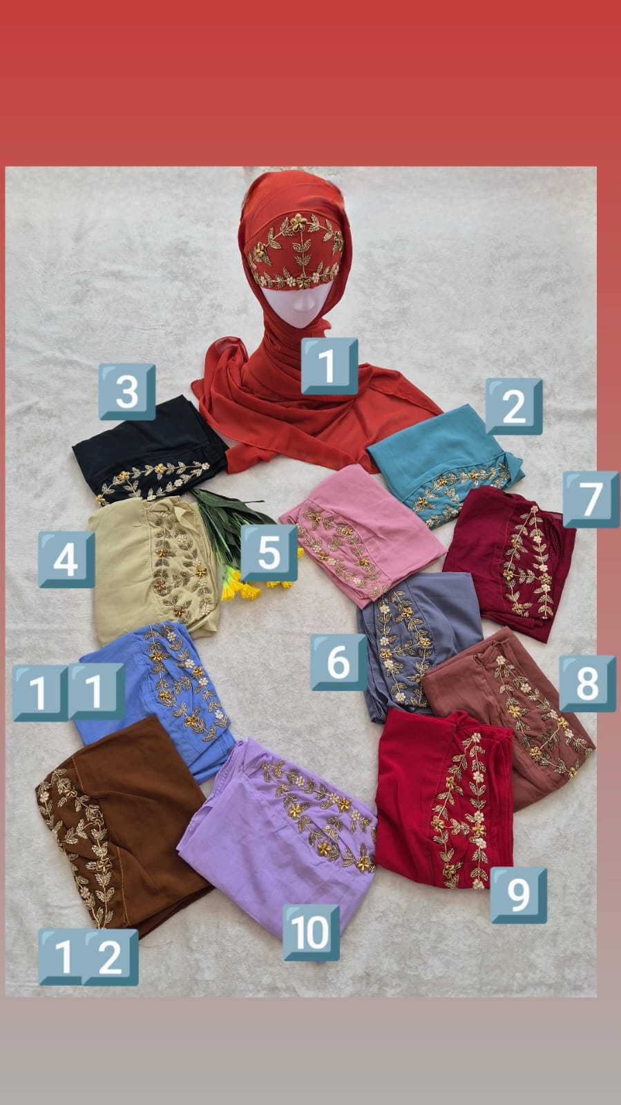 Royal Zardozi Hijab ✨