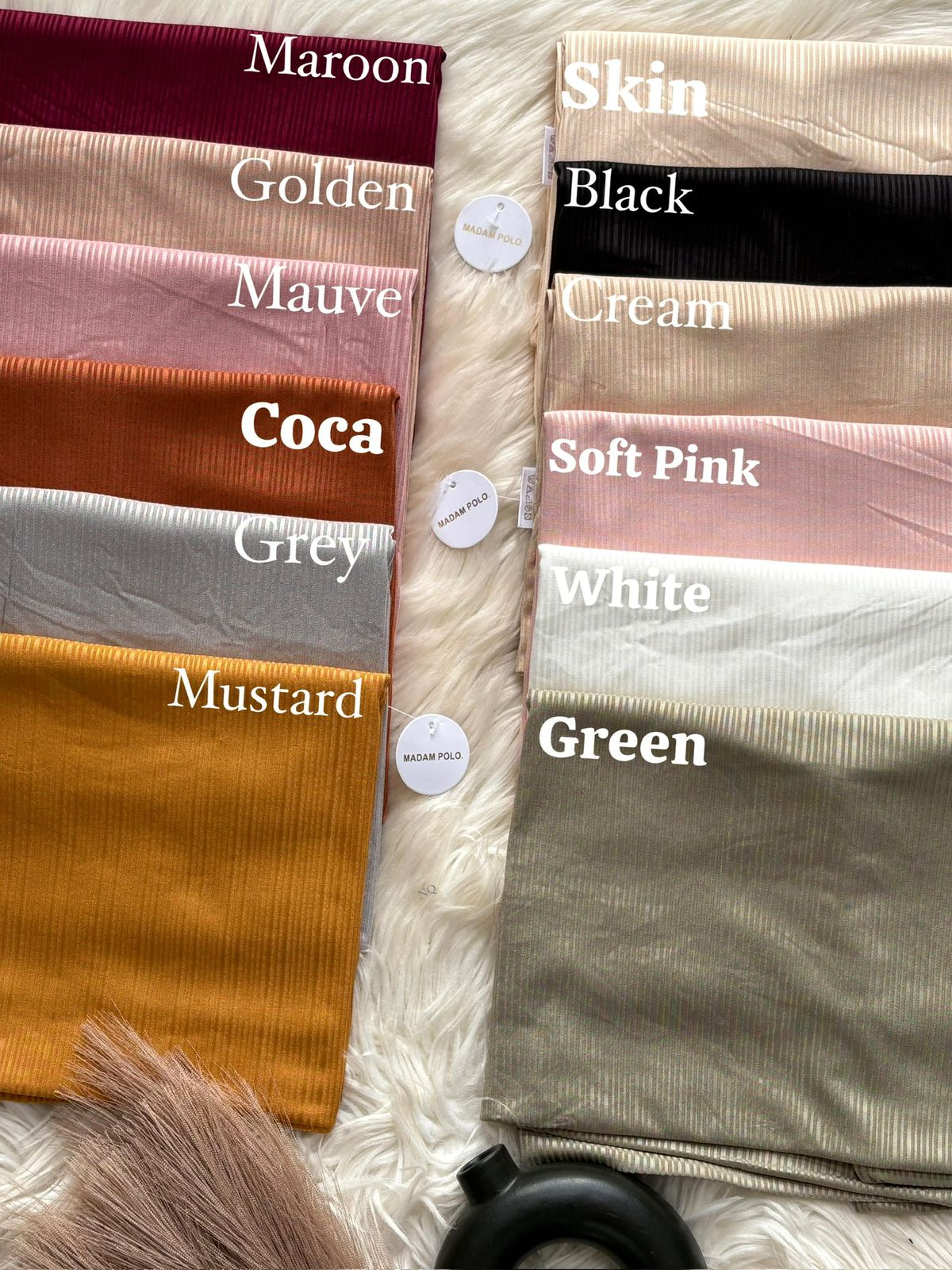 Premium Glossy Ribbed Jersey Hijab