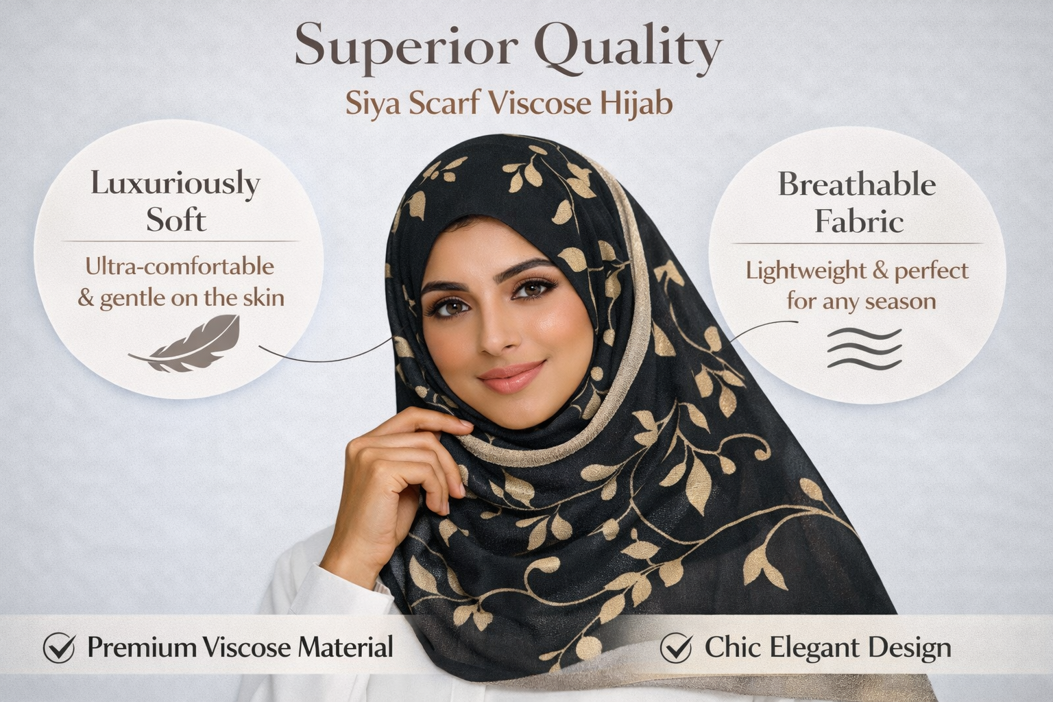 Floral Charm Viscose Hijab