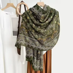 Mehendi hena art printed viscose scarf