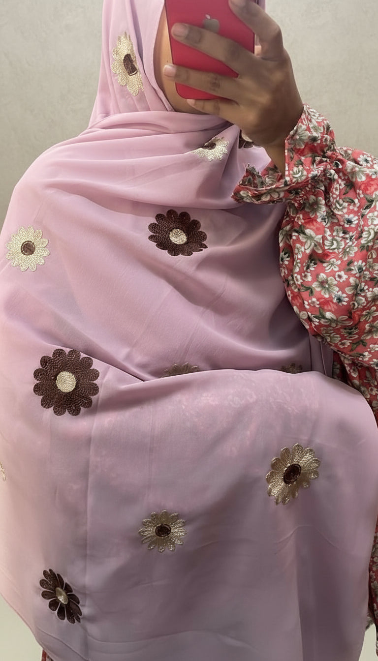 Georgette sunflower hijabs