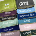 Rhinestone Gold Zipper Chiffon Hijab