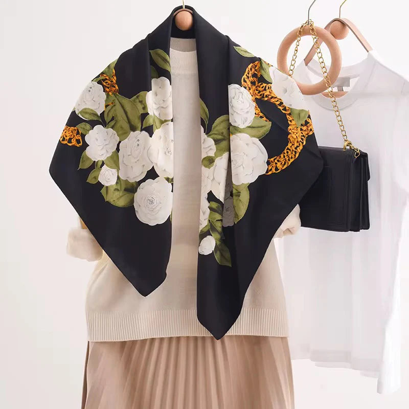 Wildflower Fields Printed Square Scarf